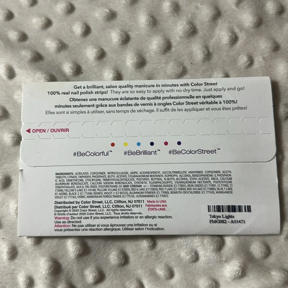 🩶5/$30 Tokyo Lights Color Street Nail Strips Pink Gold Holographic Sparkle NEW - Picture 5 of 6